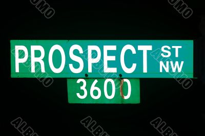 Prospect avenue sign