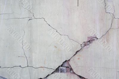 Background.Cracked concrete wall