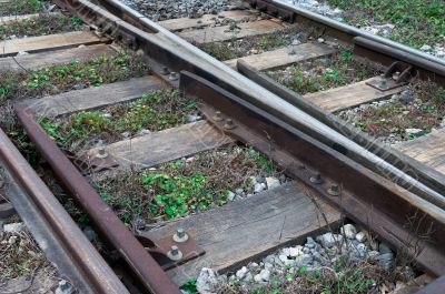 Neglected railway tracks