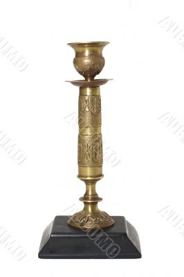 Bronze candlestick isolated