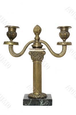 Bronze candlestick isolated