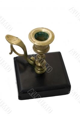 Bronze candlestick isolated