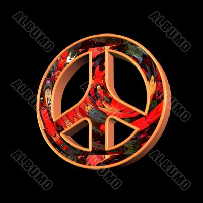 Peace and love symbol