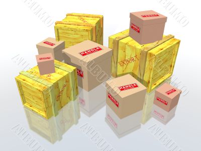 export boxes and urgent packages