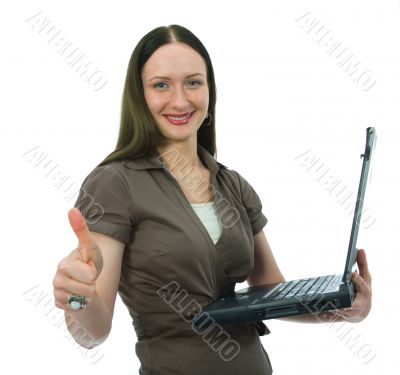 business woman and laptop