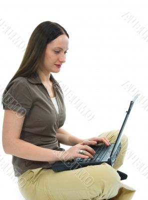 business woman and laptop