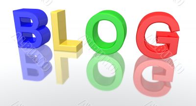 colored Blog`s letters
