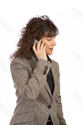 Businesswoman talking with phone Businesswoman talking with phone