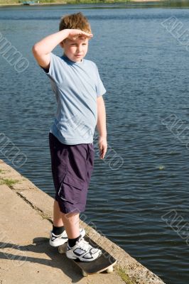 boy on a skateboard boy on a skateboard