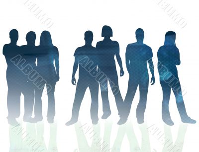 people silhouettes people silhouettes
