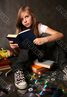 Girl with the book