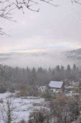 snowy countryside snowy countryside