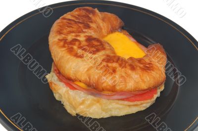 ham and cheese breakfast sandwich