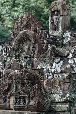 Statue carving on mandapa, Neak Pean, Cambodia