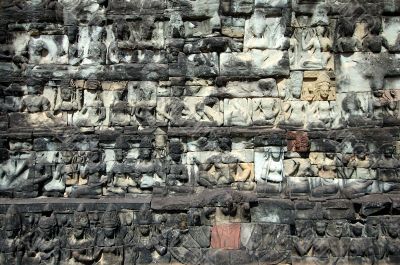 Sculptured buddhas at Terrace of the Elephant