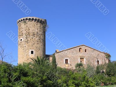 Ancient mediterranean manor with watchtower (Costa Brava, Spain)