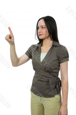 woman to point the way to smth