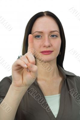 woman to point the way to smth