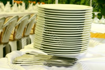 Plates and forks