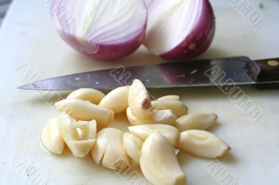 Onions and garlic