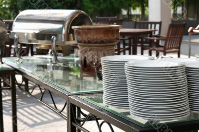 Stacks of plates