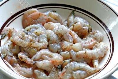 Raw prawns