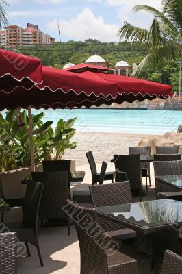 Poolside cafe