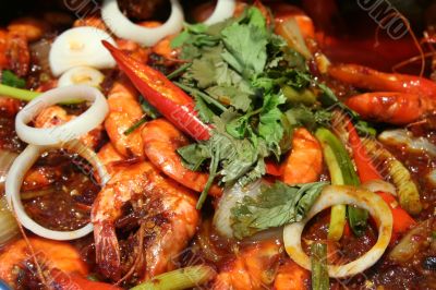 Spicy prawns