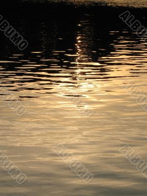 reflection of sun on the water