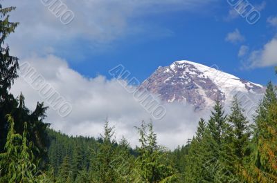 August mountain landscape