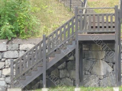 wooden stairs