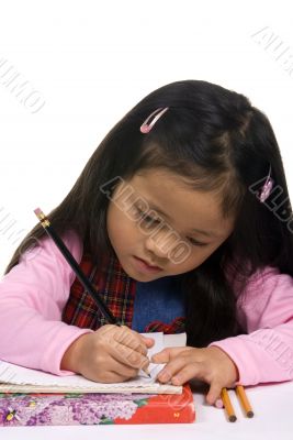 Young Girl Writing 3 Young Girl Writing 3
