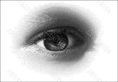 halftone eye / vector