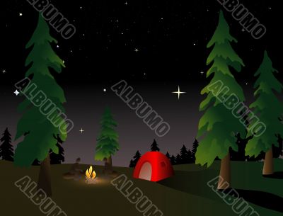 Camping at Night