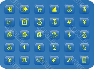 business and finance web buttons