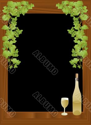 Wine and black background