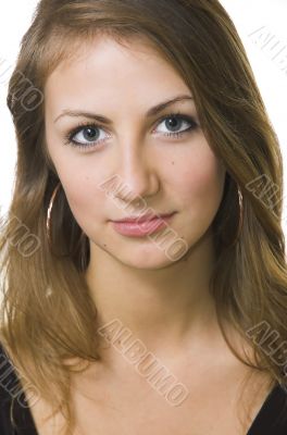 Portrait of the girl with long hair