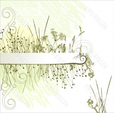 Grass silhouette frame / background