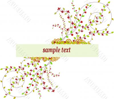 Abstract art floral design illustration