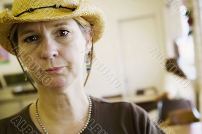 Woman in Cowboy Hat