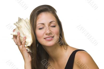  the beautiful girl with a cockleshell