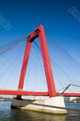 big red suspensionbridge