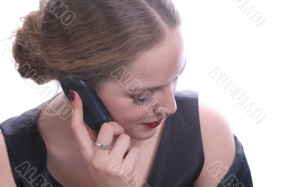 pretty with cell phone