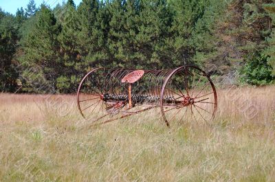 rusted hay turner