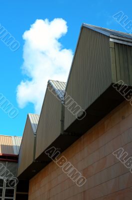 Construction with three penthouses