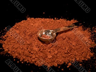 Powdered Cocoa with Silver Teaspoon