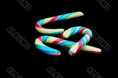 Striped candy canes.