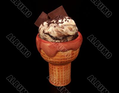 Ice Cream in a Cone Dish Ice Cream in a Cone Dish