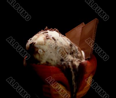 Melting Ice Cream with Chocolate Sprinkles