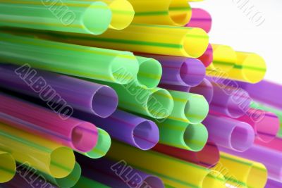 Multiple colored straws. Multiple colored straws.